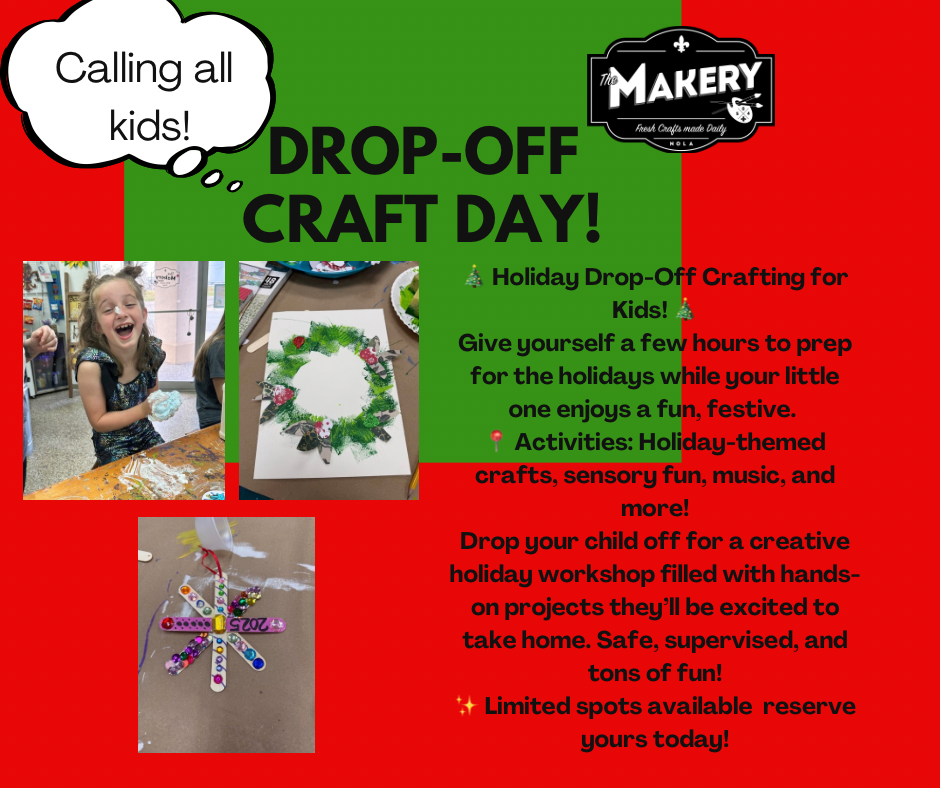 Kids Drop-Off Holiday Craft Day 11/25